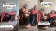 "Never saw this while growing up": Lovely video shows old Nigerian woman disturbing her busy husband