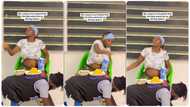 "Imagine say your mother-in-law enter": Lady turns husband into eating table during pregnancy