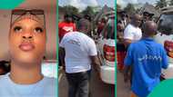 Lady reacts as ambulance conveying her late uncle to burial venue refuses to open
