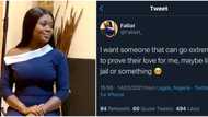 Funny reactions as lady says she needs someone to prove love to her by going to jail