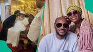 Natasha Osawaru Celebrates Grandfather Esama Igbinedion on His Birthday With Sweet Kiss