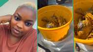 "He finished the soup": Lady in tears as dispatch rider eats food he was sent to deliver to her