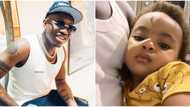 Dad on duty: Zlatan Ibile bonds with his cute Oyinbo daughter, gushes about her rapid growth with rare pics