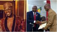 Adekunle Gold pens touching note to honour his dad as he is appointed permanent secretary in Lagos (photo)