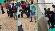 Young man makes scene in lodge after meeting his sister there, deals with her in trending video