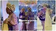 Two mothers from Germany and Nigeria compete on dance floor at children's wedding