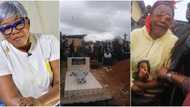 Empress Njamah breaks down in heartbreaking video as Ada Ameh's body is lowered into the ground