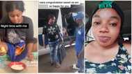 Sister of lady drinking garri Davido gifted N2m finally breaks silence in new video, says she's leaving them