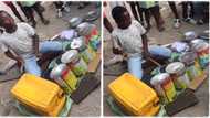 "He is talented": Young boy combines empty cans and gallons, uses them to play sweet music in viral video