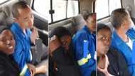 "He has wife and kids": Chinese man covers his face as black lady tries to record them together, video trends