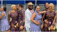 He's not cool with it: Fans react to Churchill's expression as he and Rosy hang out with Uche Ogbodo and lover