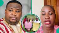 DNA test: Esther Sky, others protest against Cubana Chiefpriest, his alleged baby mama reacts