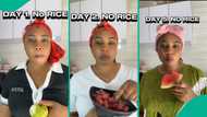 Lady who embarked 'no rice challenge' ends up in hospital after surviving on fruits alone