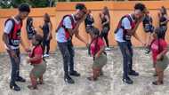 "She is attractive": Curvy lady with small stature dances and shakes waist with man, wideo trends on TikTok