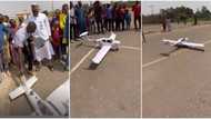 "I taught myself": Nigerian man from Kwara builds flying mini-aeroplane and drone, video goes viral