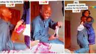 "Big boy don come": Boy jumps for joy, celebrates in cute video as his sister surprises him with a cell phone
