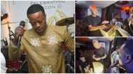 Gospel singer Lanre Teriba shuns baby mama call-out, posts video showing how 'oyinbo' men rained cash on him