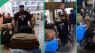 "Welcome home": Abroad-based man returns to Nigeria in video, kneels and bows down at airport
