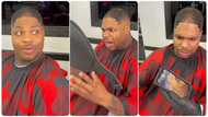 Man gets wrong haircut from barber after giving him sample on phone, video of his funny reaction emerges