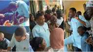 Merriment as Shina Peller is given warm welcome by his constituents, politician eats amala and ewedu with them