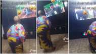 “She go break am”: Grandma abandons her food in video, rushes to separate Zubby Michael fighting on TV