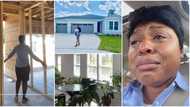 "Watching this made me cry": Lady bursts into tears as she sees her house built in 12 months, video goes viral