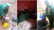 Nigerian student refuses to return matric gown he rented for 5k, sleeps and cooks in it in protest, many react