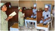 Nigerian lady gives her first salary from NYSC to her husband, salutes him emotionally
