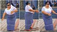 You Sabi: Excited Nigerian mum in wrapper jumps on Buga challenge, people praise her swag, video goes viral