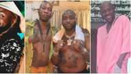 E be like tattoo competition: Hilarious reactions as Davido finally links up with Seun Kuti