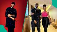 Teddy A shares an intense romantic scene with a lady, fans taunt Bambam: “Make we ask how she dey feel”
