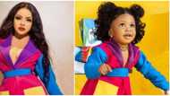 Mini Pengi: Adorable toddler replicates Nengi's colour blocking blazer dress