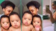 "They are 7 months old": Mother shares video of her cute twins who look like her