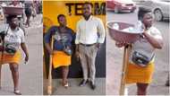 Kindhearted Nigerian man helps one-legged lady hawking sachet water, many hail his generosity