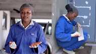 This lady's dream of becoming a lawyer died after her parents passed away; she's now making lots of money from laying tiles (video, photo)