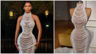 Medlinboss wows many as she replicates Vladrin Sahiti's design: "This dress is everything"