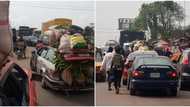 Commuters Stranded as Protesters Block Lagos-Benin Expressway Over Fuel Price Hike, Scarcity