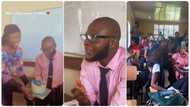 "Na pesin wey do well dem go do for": Students surprise moody class rep on his birthday