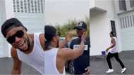 Igwe 2Pac makes mesmerizing moves as he meets Super Eagles striker Odion Ighalo