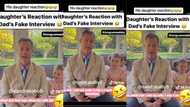 "I run every morning": Video of daughter's reaction during a her father's fake interview goes viral on TikTok