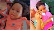 Why are you stressing the baby? Nigerians put mum on blast for making her toddler get lace frontal
