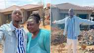 Son makes it after he went around looking for job under sun years ago, builds his mother a house