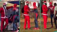 Father Christmas gets angry, asks man in Spiderman costume to leave Xmas party for him