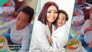 Regina Daniels stuns many with video of English breakfast her 3-year-old son demands every morning