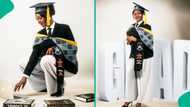 Lagos State University student claims first-class glory as she graduates from department in style