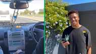 Video captures hilarious moment of man teaching friend to drive: "He didn't even indicate"