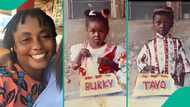 Mother cleverly uses only one cake for three children's photo during birthday shoot