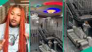 Mixed reactions as lady flaunts interior design of family's mansion, video goes viral