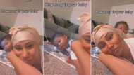 "My baby is so nosy": Mum films little girl watching her closely with eyes wide open, video trends