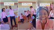 "Goosebumps": Nigerian lady hugs boyfriend tight in her class as he proposes, video goes viral